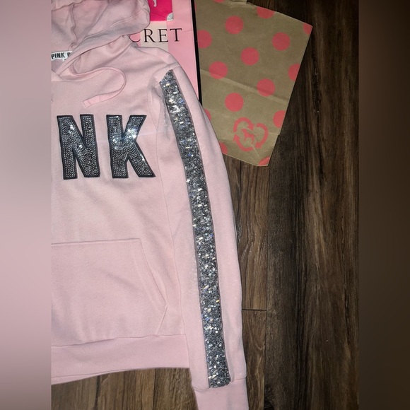 VS PINK Size SMALL RARE HTF Baby Pink Mega Bling Set. - Picture 6 of 16